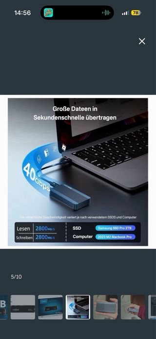 SSD Crucial P3 Plus 4TB M.2 + Caja ACASIS