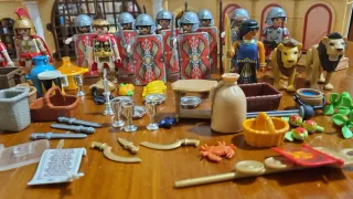 Lote Playmobil Romanos Barco y Coliseo