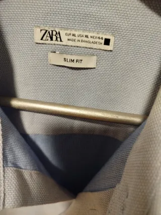 Camisa Zara Caballero Talla XL Azul