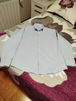 Camisa Zara Caballero Talla XL Azul