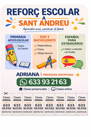 Clases particulares: primaria, ESO y Bachillerato