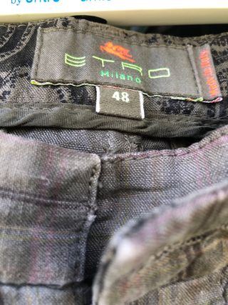 Pantaloni Etro in lino a quadri