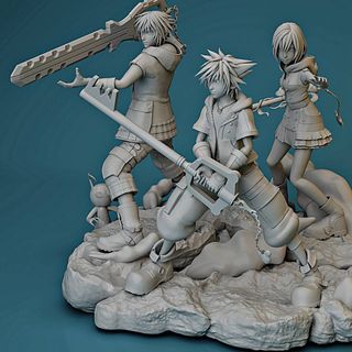 Figura Resina 16K ► Sora Kingdom Hearts 3