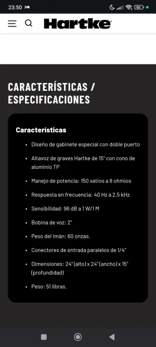 Amplificador de bajo hartke