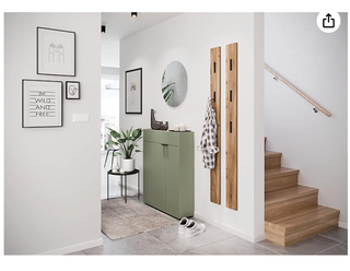 Mueble recibidor madera y metal