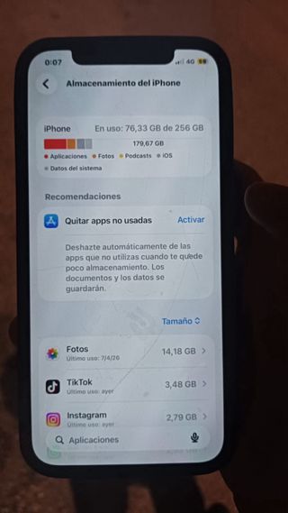 iPhone 12 Batería al 71%