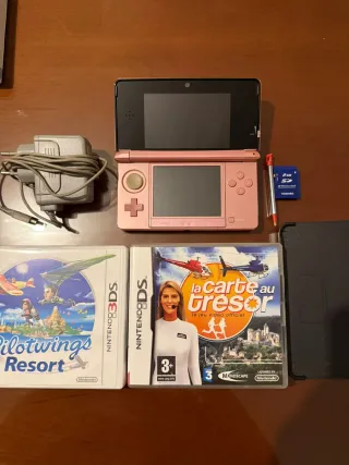 Nintendo 3DS Rosa + Juegos y Accesorios