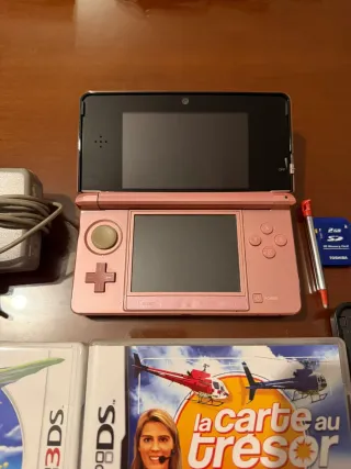 Nintendo 3DS Rosa + Juegos y Accesorios