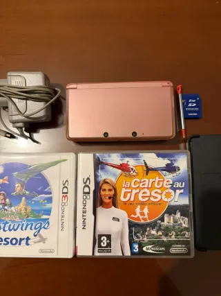 Nintendo 3DS Rosa + Juegos y Accesorios