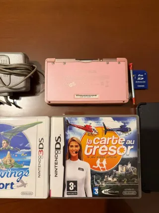 Nintendo 3DS Rosa + Juegos y Accesorios