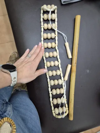 Cinturón masaje y bambú