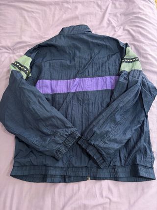Chaqueta Puma Vintage Estilo 80s Azul y Morado