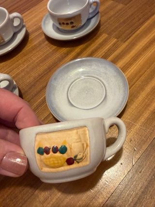 Set 4 Tazzine Ceramica Rustiche Artigianali