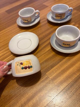 Set 4 Tazzine Ceramica Rustiche Artigianali