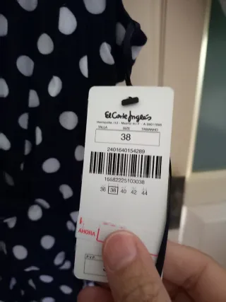 Vestido lunares azul y blanco sin estrenar