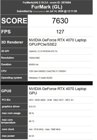 Portátil MSI Katana 15 B12V RTX 4070