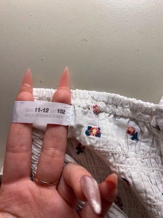 Top Zara floral blanco y rosa XSS