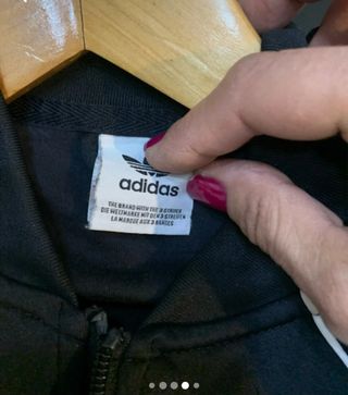 Chaqueta Adidas cremallera negra