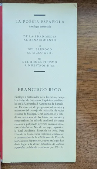 La Poesía Española (3 volúmenes) - Francisco Rico