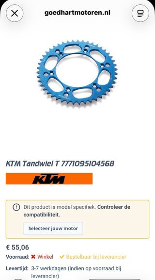Corona Duraluminio Z-45 Husqvarna 701 2016-2024