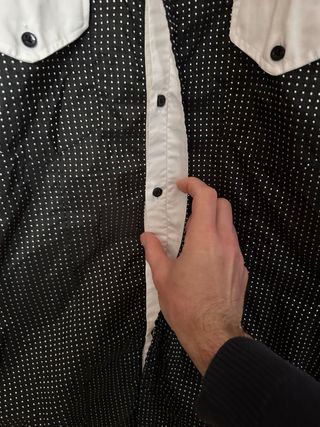Camisa Xagon Man Estampada Negra y Blanca