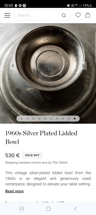 Ciotola Argento Puro Mam Milano Vintage