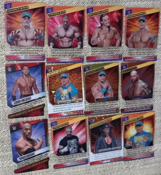 Cromos WWE John Cena, Triple H, The Rock