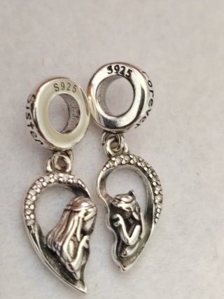 Charm Cuore Sorella Forever Argento sister