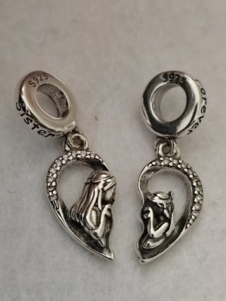 Charm Cuore Sorella Forever Argento sister