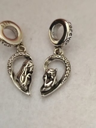 Charm Cuore Sorella Forever Argento sister