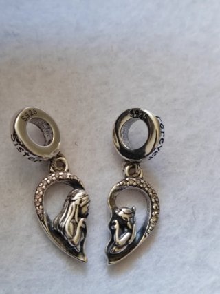 Charm Cuore Sorella Forever Argento sister