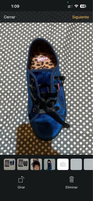 Tenis Levi's Azul Terciopelo