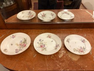 Vajilla porcelana antigua floral