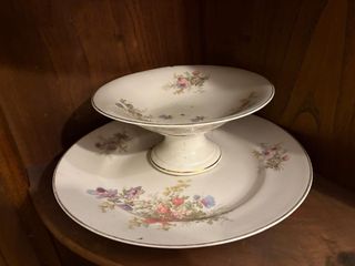 Vajilla porcelana antigua floral