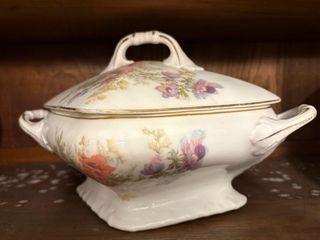 Vajilla porcelana antigua floral