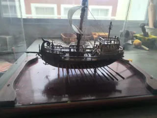 Maqueta antigua Galeón Vitrina Decoración Náutica