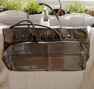 Bolso Malachi Piel Plateado