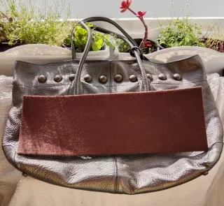 Bolso Malachi Piel Plateado