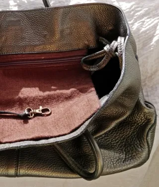 Bolso Malachi Piel Plateado