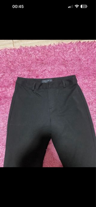 Calças Flare Pull&Bear Pretas Tamanho 34