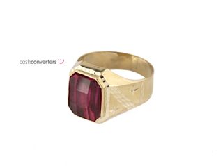 sello oro 18k con piedra con circonita t. 27 (21,33 mm)