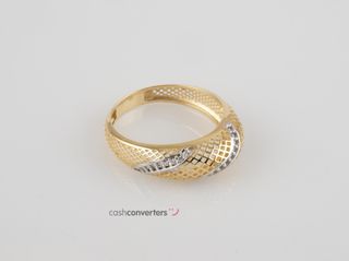 anillo oro 18k con piedra con circonita t. 10 (15,92 mm)