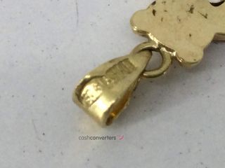 colgante oro 18k con piedra con circonita