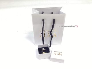 anillo oro 18k con piedra con diamante de laboratorio