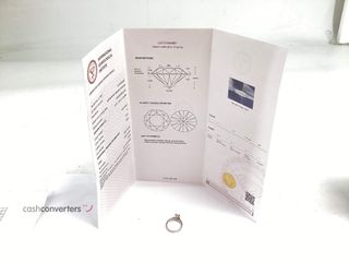 anillo oro 18k con piedra con diamante de laboratorio