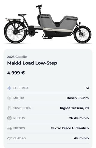 Gazelle Makki Eléctrica Posible intercambio