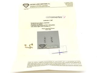 pendientes oro 18k con piedra con diamante