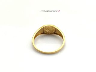 sello oro 18k con piedra