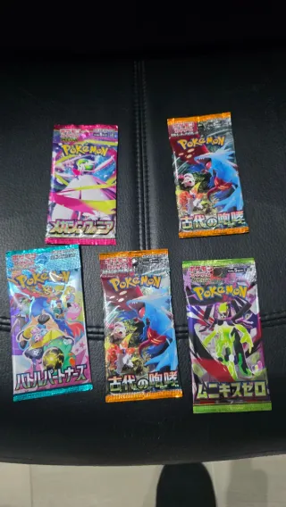 Packs sobres Pokémon(5 sobres cartas pokemon tgc)