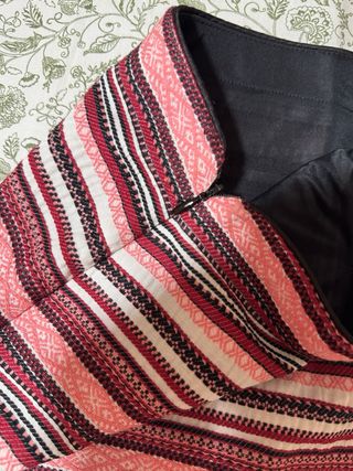 Falda Zara Talla XS Rayas Rosas